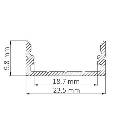 Profil 15 til SafeLight og M-Flex LED-striper